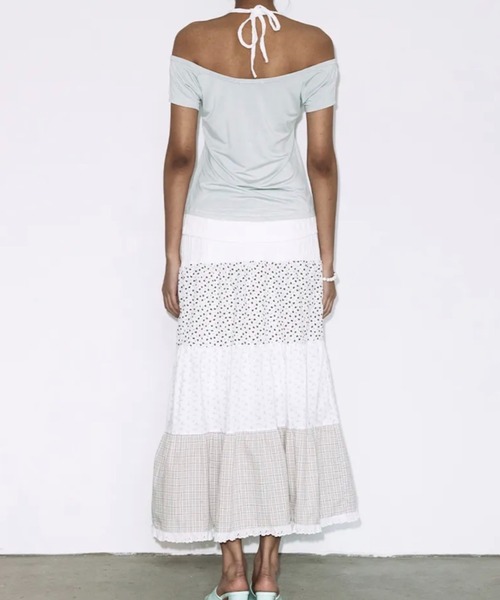 FANCY CLUB(ファンシークラブ)の「【FANCY CLUB】ROSY HALTER OFF-SHOULDER TOP / 【ファンシークラブ】ロージーホルターオフショルダーレイヤード半袖Tシャツ(Tシャツ/カットソー・レディース・パープル/ミント/ブラック・ONE SIZE)」の17枚目の写真