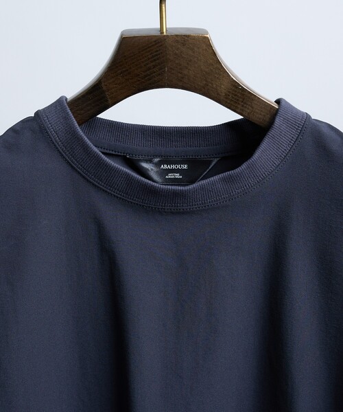 ABAHOUSE GRAY(アバハウスグレイ)の「【セットアップ対応】360°ストレッチ リップストップ リラックス Tシャツ/ 吸水速乾 / 遮熱 / UVカット(Tシャツ/カットソー・メンズ・チャコールグレー/ネイビー/ブラック・46/50/48)」の18枚目の写真
