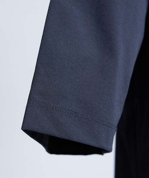 ABAHOUSE GRAY(アバハウスグレイ)の「【セットアップ対応】360°ストレッチ リップストップ リラックス Tシャツ/ 吸水速乾 / 遮熱 / UVカット(Tシャツ/カットソー・メンズ・チャコールグレー/ネイビー/ブラック・46/50/48)」の19枚目の写真