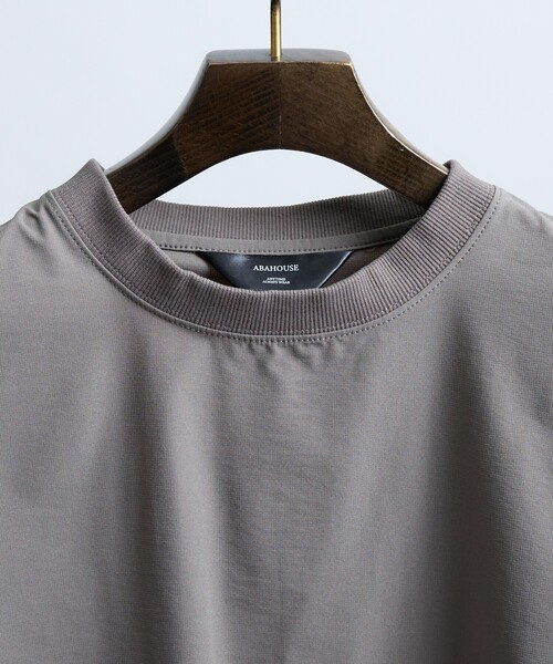 ABAHOUSE GRAY(アバハウスグレイ)の「【セットアップ対応】360°ストレッチ リップストップ リラックス Tシャツ/ 吸水速乾 / 遮熱 / UVカット(Tシャツ/カットソー・メンズ・チャコールグレー/ネイビー/ブラック・46/50/48)」の14枚目の写真