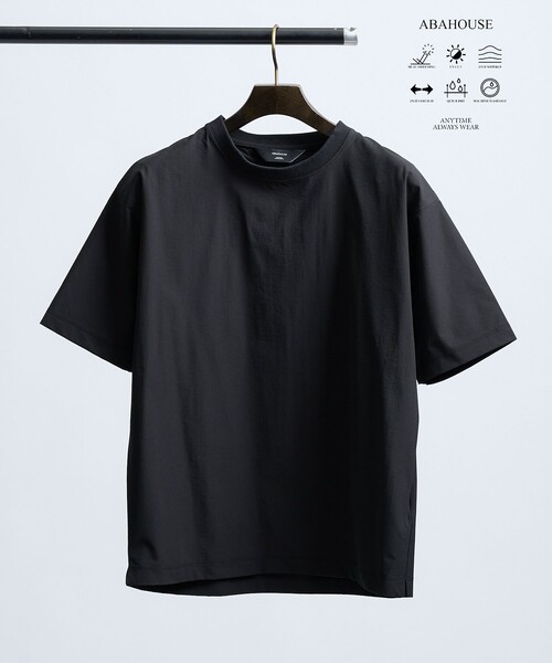 ABAHOUSE GRAY(アバハウスグレイ)の「【セットアップ対応】360°ストレッチ リップストップ リラックス Tシャツ/ 吸水速乾 / 遮熱 / UVカット(Tシャツ/カットソー・メンズ・チャコールグレー/ネイビー/ブラック・46/50/48)」の5枚目の写真