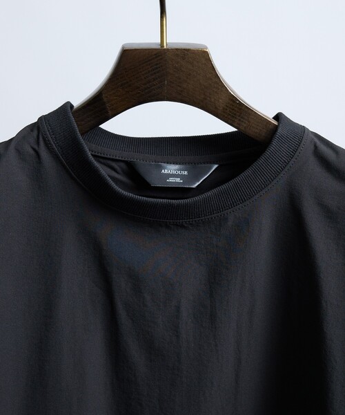 ABAHOUSE GRAY(アバハウスグレイ)の「【セットアップ対応】360°ストレッチ リップストップ リラックス Tシャツ/ 吸水速乾 / 遮熱 / UVカット(Tシャツ/カットソー・メンズ・チャコールグレー/ネイビー/ブラック・46/50/48)」の6枚目の写真