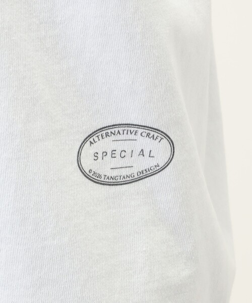 TANGTANG(タンタン)の「TANGTANG GASATANG T-3101 コットン プルオーバー(Tシャツ/カットソー・レディース・ホワイト系その他・S)」の4枚目の写真