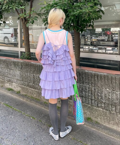 HELLO.SANFRANCISCO(ハローサンフランシスコ)の「【HELLO.SANFRANCISCO/ハローサンフランシスコ】ロゴプリントうねうねリブタンク(タンクトップ・レディース・アイボリー/ピンク・ONE SIZE)」の18枚目の写真