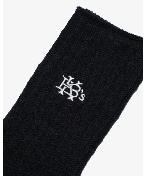 KEBOZ(ケボズ)の「EFG SLUB SOCKS(ソックス/靴下・メンズ・ホワイト/ブラック/オレンジ・FREE)」の5枚目の写真