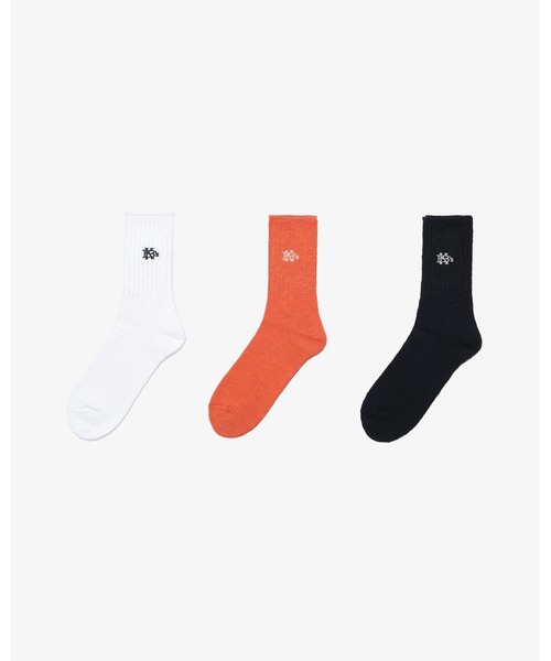 KEBOZ(ケボズ)の「EFG SLUB SOCKS(ソックス/靴下・メンズ・ホワイト/ブラック/オレンジ・FREE)」の7枚目の写真