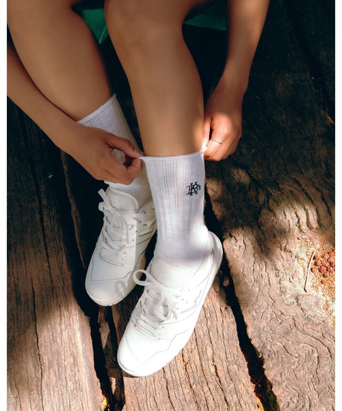 KEBOZ(ケボズ)の「EFG SLUB SOCKS(ソックス/靴下・メンズ・ホワイト/ブラック/オレンジ・FREE)」の10枚目の写真