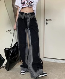 ワイドデニムパンツ