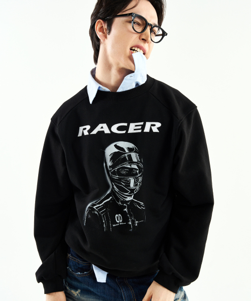 WORLDDILEMA(ワールドジレンマ)の「RACER Rugby Fit Sweatshirts (Black)(スウェット・レディース・その他・44/48)」の1枚目の写真