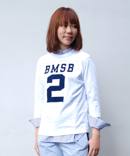 BEAMS BOY(ビームスボーイ)の「TOYO×BEAMS BOY / フットボールTシャツ(Tシャツ/カットソー・レディース・レッド/グリーン/ネイビー/ホワイト/グレー/ブラック/パープル・YOUTH)」の1枚目の写真