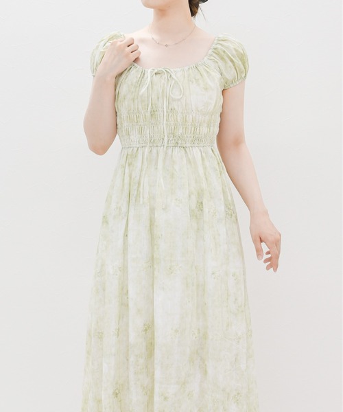 MISCH MASCH（ミッシュマッシュ）の「2026春夏新作 シャーリングフラワーワンピース（ワンピース・レディース・イエロー/グリーン・ﾌﾘ-）」の10枚目の写真