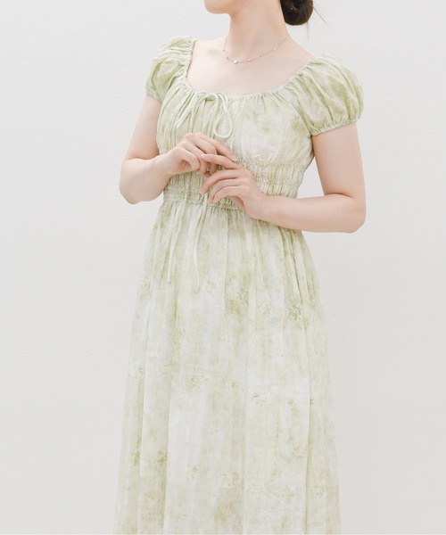 MISCH MASCH（ミッシュマッシュ）の「2026春夏新作 シャーリングフラワーワンピース（ワンピース・レディース・イエロー/グリーン・ﾌﾘ-）」の11枚目の写真