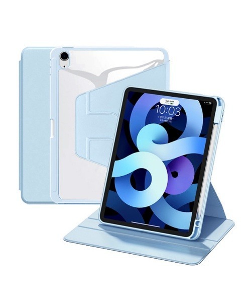 Fun & Daily（ファンアンドデイリー）の「F&D : 360°回転タフiPadケース 第11/10世代（2025/2022）/ iPad mini6 / mini7（PC・タブレットケース・レディース・グリーン/グレー/ブラック/ブルー・B/A）」の7枚目の写真