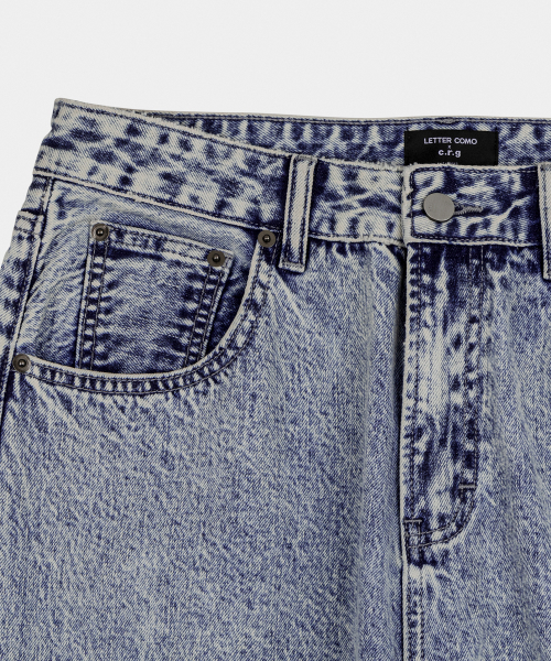 LETTERCOMO（レテルコモ）の「ストーンワイドジンデニムパンツアイスグレー（デニムパンツ・レディース・ライトグレー・LARGE/MEDIUM）」の5枚目の写真