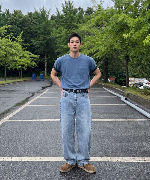 LETTERCOMO（レテルコモ）の「ストーンワイドジンデニムパンツアイスグレー（デニムパンツ・レディース・ライトグレー・LARGE/MEDIUM）」の8枚目の写真