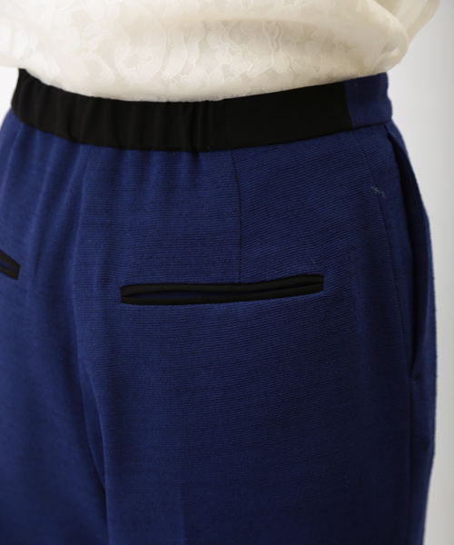 GALLARDAGALANTE（ガリャルダガランテ）の「スラブタックパンツ（その他パンツ・レディース・ブルー/オフホワイト・0/1）」の10枚目の写真