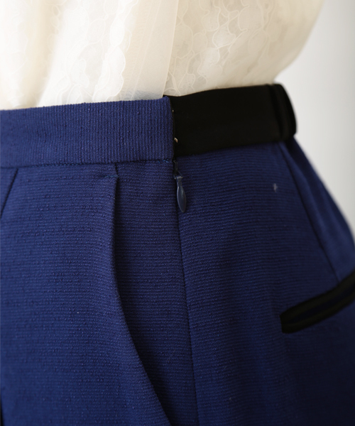 GALLARDAGALANTE（ガリャルダガランテ）の「スラブタックパンツ（その他パンツ・レディース・ブルー/オフホワイト・0/1）」の4枚目の写真