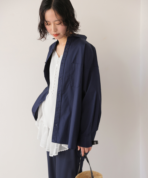 SLOBE IENA(スローブイエナ)の「《追加》tyn.TGOR/トゴール フリル キャミソール TG5S-J0306(キャミソール・レディース・ブラック/ホワイト・FREE)」の9枚目の写真