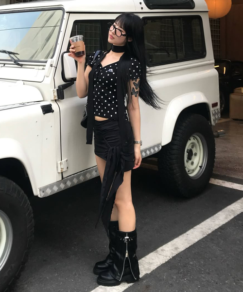 LUVISTRUE（ラヴイズトゥルー）の「BASIC ILOVEU SHORT DOT SLEEVE TEE(BLACK)（Tシャツ/カットソー・レディース・その他・FREE）」の11枚目の写真