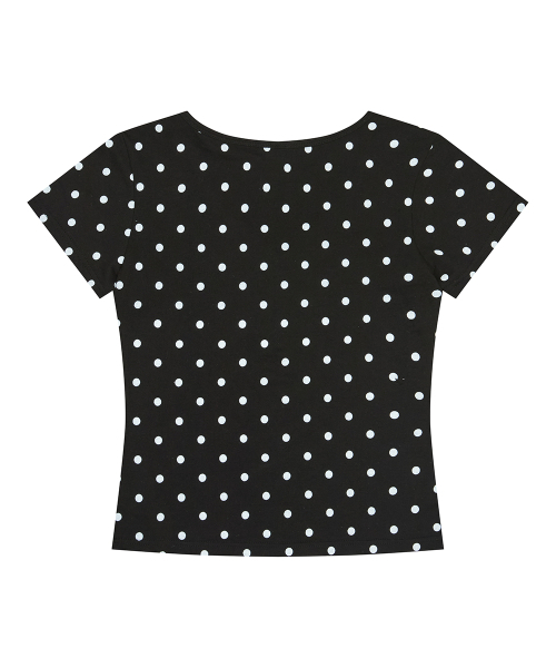 LUVISTRUE（ラヴイズトゥルー）の「BASIC ILOVEU SHORT DOT SLEEVE TEE(BLACK)（Tシャツ/カットソー・レディース・その他・FREE）」の3枚目の写真