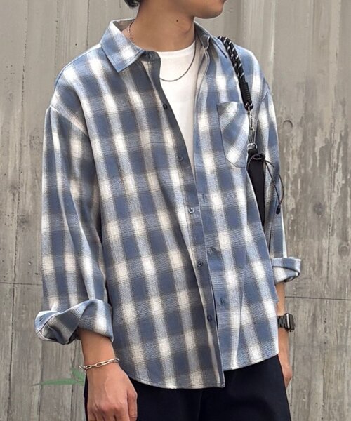Gazeon — бледно‑оранжевый checked shirt (бледная клетка)