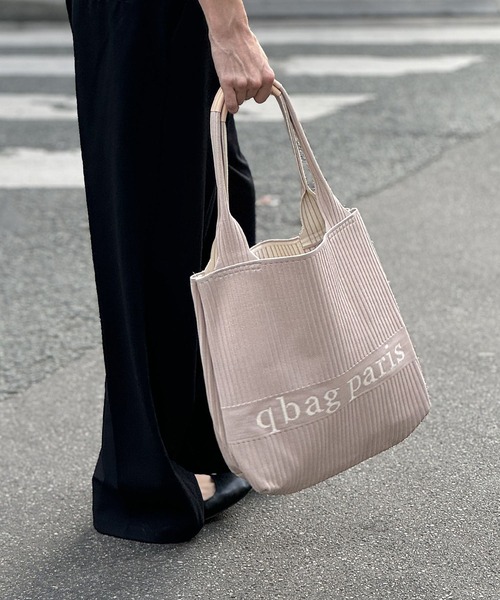 q bag paris(キューバッグパリ)の「tricote トリコット 縦型 ニットトートバッグ(トートバッグ・レディース・ライトグレー/ライトブルー/ブラック/ピンク/アイボリー/モカ/ラベンダー・FREE)」の7枚目の写真