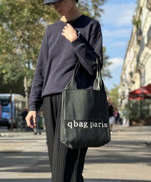 q bag paris(キューバッグパリ)の「tricote トリコット 縦型 ニットトートバッグ(トートバッグ・レディース・ライトグレー/ライトブルー/ブラック/ピンク/アイボリー/モカ/ラベンダー・FREE)」の13枚目の写真