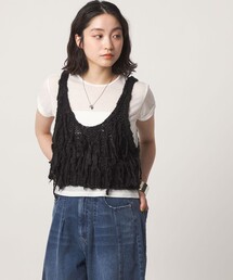 ＜CITEN＞フリンジニットビスチェ