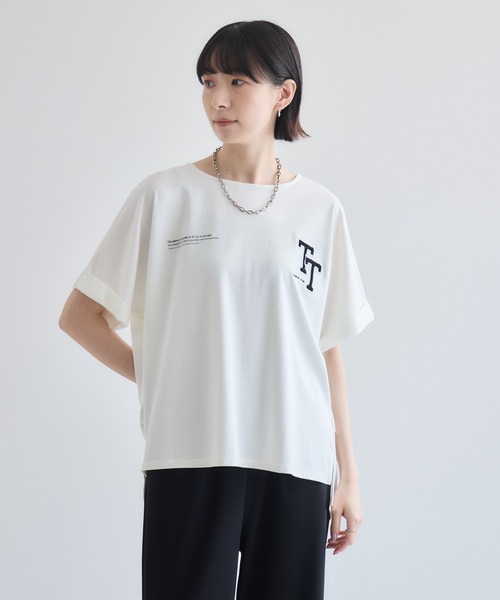 Paradise Picnic（パラダイスピクニック）の「33℃  接触冷感 ドロップTTロゴTシャツ（Tシャツ/カットソー・レディース・ブラウン/ブラック/ホワイト・FREE）」の21枚目の写真