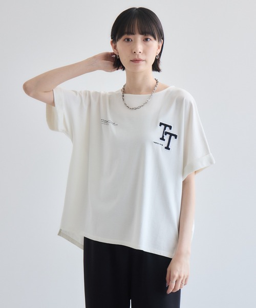 Paradise Picnic（パラダイスピクニック）の「33℃  接触冷感 ドロップTTロゴTシャツ（Tシャツ/カットソー・レディース・ブラウン/ブラック/ホワイト・FREE）」の22枚目の写真