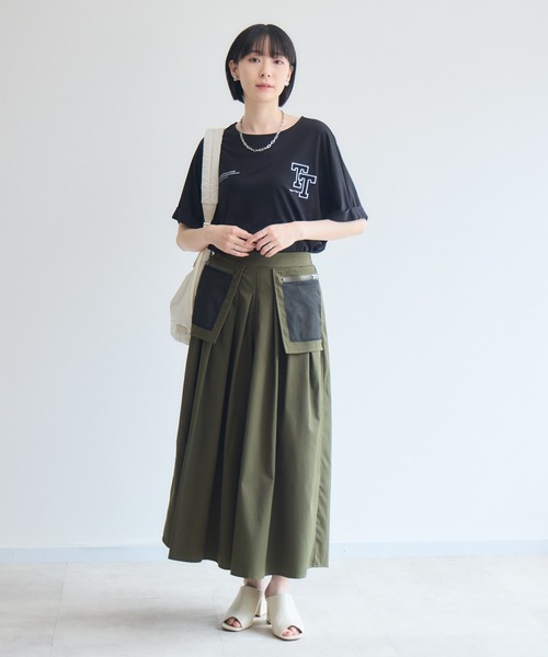 Paradise Picnic（パラダイスピクニック）の「33℃  接触冷感 ドロップTTロゴTシャツ（Tシャツ/カットソー・レディース・ブラウン/ブラック/ホワイト・FREE）」の4枚目の写真