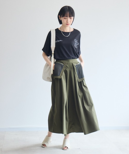 Paradise Picnic（パラダイスピクニック）の「33℃  接触冷感 ドロップTTロゴTシャツ（Tシャツ/カットソー・レディース・ブラウン/ブラック/ホワイト・FREE）」の5枚目の写真