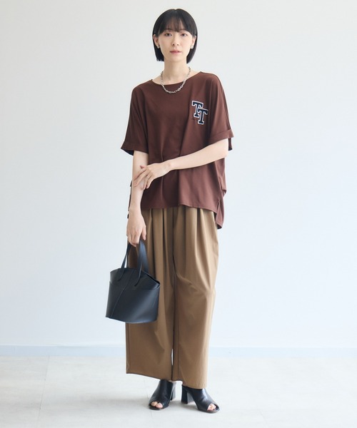 Paradise Picnic（パラダイスピクニック）の「33℃  接触冷感 ドロップTTロゴTシャツ（Tシャツ/カットソー・レディース・ブラウン/ブラック/ホワイト・FREE）」の10枚目の写真