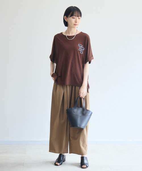 Paradise Picnic（パラダイスピクニック）の「33℃  接触冷感 ドロップTTロゴTシャツ（Tシャツ/カットソー・レディース・ブラウン/ブラック/ホワイト・FREE）」の11枚目の写真