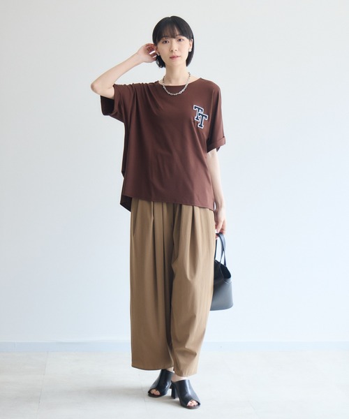 Paradise Picnic（パラダイスピクニック）の「33℃  接触冷感 ドロップTTロゴTシャツ（Tシャツ/カットソー・レディース・ブラウン/ブラック/ホワイト・FREE）」の12枚目の写真