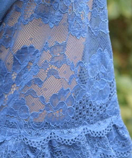 axes femme（アクシーズファム）の「ＮＣ付接触冷感レース切替ＰＯ（Tシャツ/カットソー・レディース・イエロー/ネイビー/ホワイト・FREE）」の9枚目の写真