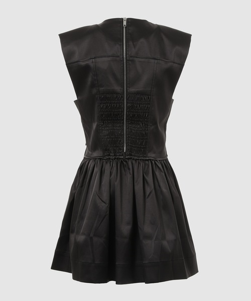 GANNI(ガニー)の「Double Satin Corset Mini Dress(ワンピース・レディース・ブラック・38)」の2枚目の写真