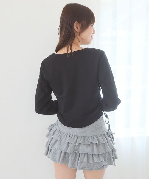 MAJESTIC LEGON(マジェスティックレゴン)の「カットティアードフリルスカパン(スカート・レディース・ブラック系その他/アイボリー/ブラック/グレー・MEDIUM)」の15枚目の写真
