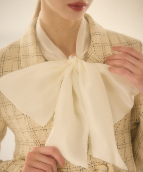 ROYAL PARTY(ロイヤルパーティー)の「チェックツイードテーラーショートジャケット(その他アウター・レディース・ブラック/ベージュ/オフホワイト・FREE)」の13枚目の写真
