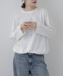 長袖裾バルーン2wayカットソー