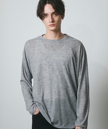 シアー クルーネック ロングスリーブTシャツ