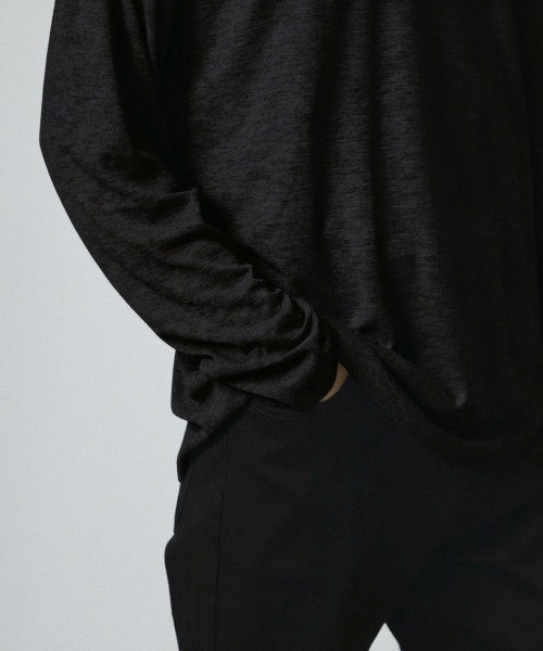 DAZE（デイズ）の「シアー クルーネック ロングスリーブTシャツ（Tシャツ/カットソー・メンズ・グレー/ブラック・SMALL/MEDIUM/LARGE/X-LARGE）」の3枚目の写真