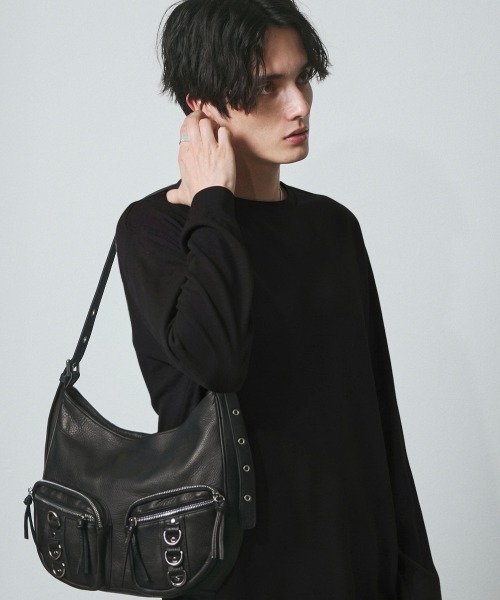 DAZE（デイズ）の「シアー クルーネック ロングスリーブTシャツ（Tシャツ/カットソー・メンズ・グレー/ブラック・SMALL/MEDIUM/LARGE/X-LARGE）」の8枚目の写真