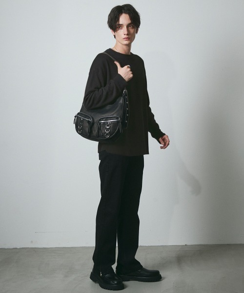 DAZE（デイズ）の「シアー クルーネック ロングスリーブTシャツ（Tシャツ/カットソー・メンズ・グレー/ブラック・SMALL/MEDIUM/LARGE/X-LARGE）」の14枚目の写真