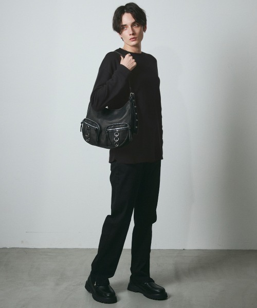 DAZE（デイズ）の「シアー クルーネック ロングスリーブTシャツ（Tシャツ/カットソー・メンズ・グレー/ブラック・SMALL/MEDIUM/LARGE/X-LARGE）」の15枚目の写真