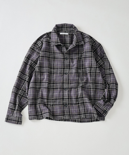 JOURNAL STANDARD(ジャーナルスタンダード)の「ラフネス ライト ワーク チェック CPO シャツ(シャツ/ブラウス・メンズ・ライトブルー/ブラック/マスタード/ホワイト系その他/ブラック系その他・MEDIUM/LARGE)」の4枚目の写真