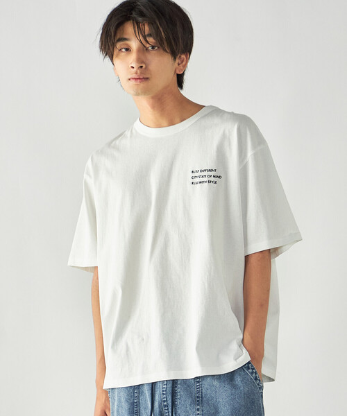 Purple&Yellow(パープルアンドイエロー)の「スーベニア刺繍 半袖Tシャツ(Tシャツ/カットソー・メンズ・ブラック/ホワイト・S/L/M)」の8枚目の写真