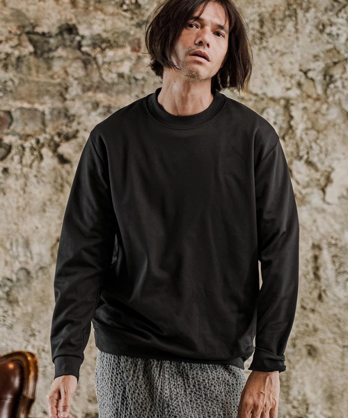 CAMBIO(カンビオ)の「mlt5816-スムース裏起毛ロンT(HLCM0292)(Tシャツ/カットソー・メンズ・ブラック/オフホワイト/グレイッシュベージュ・S/M/L)」の18枚目の写真