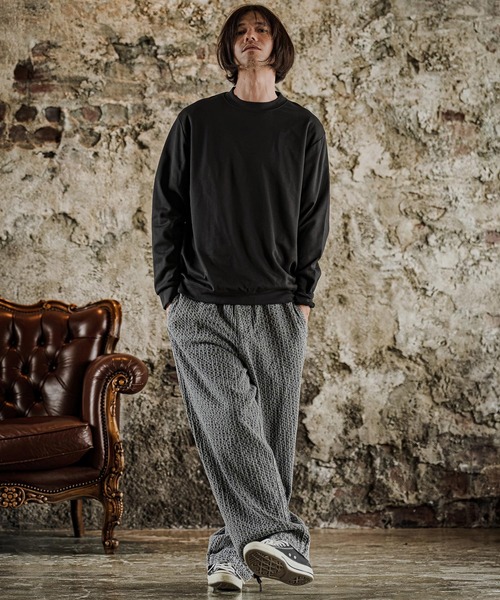 CAMBIO(カンビオ)の「mlt5816-スムース裏起毛ロンT(HLCM0292)(Tシャツ/カットソー・メンズ・ブラック/オフホワイト/グレイッシュベージュ・S/M/L)」の20枚目の写真
