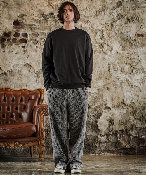 CAMBIO(カンビオ)の「mlt5816-スムース裏起毛ロンT(HLCM0292)(Tシャツ/カットソー・メンズ・ブラック/オフホワイト/グレイッシュベージュ・S/M/L)」の21枚目の写真